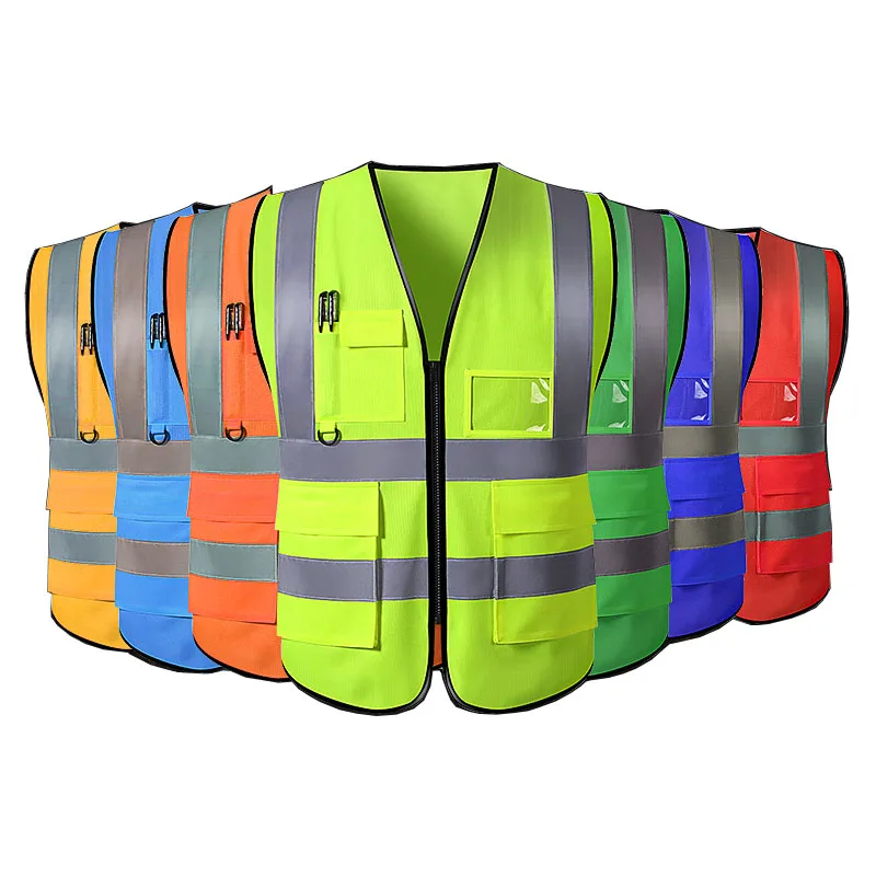 High Visibility engineer safety vest reflective workwear jacket
