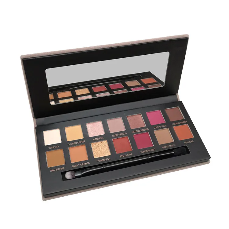 Косметическая Палетка для макияжа частная торговая марка палитра теней для век матовый бронзер блеск палитра теней для век