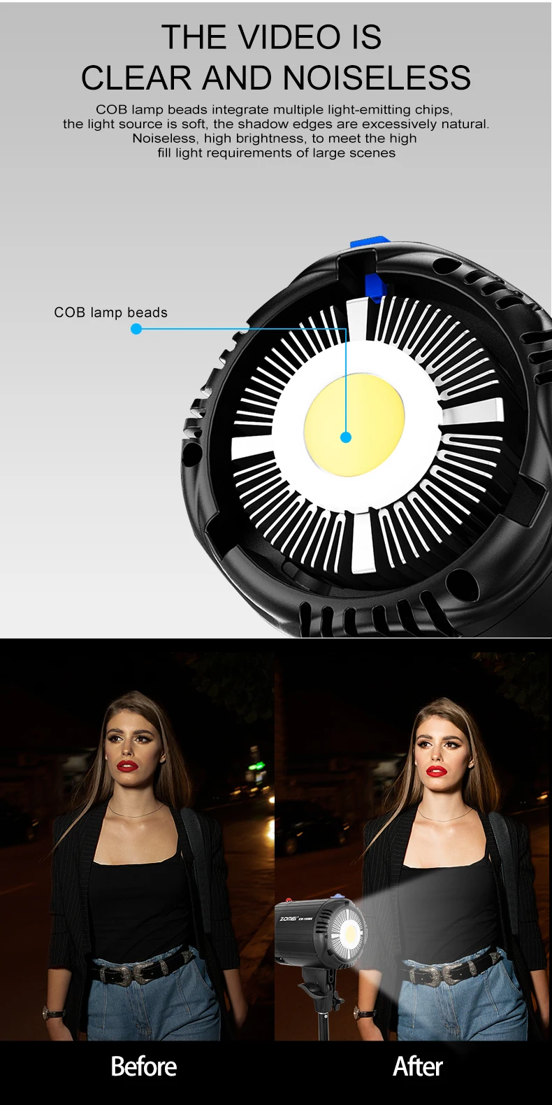 Zomei 150W color lamp shooting light professional led photo studio accessories audio video photographic lighting