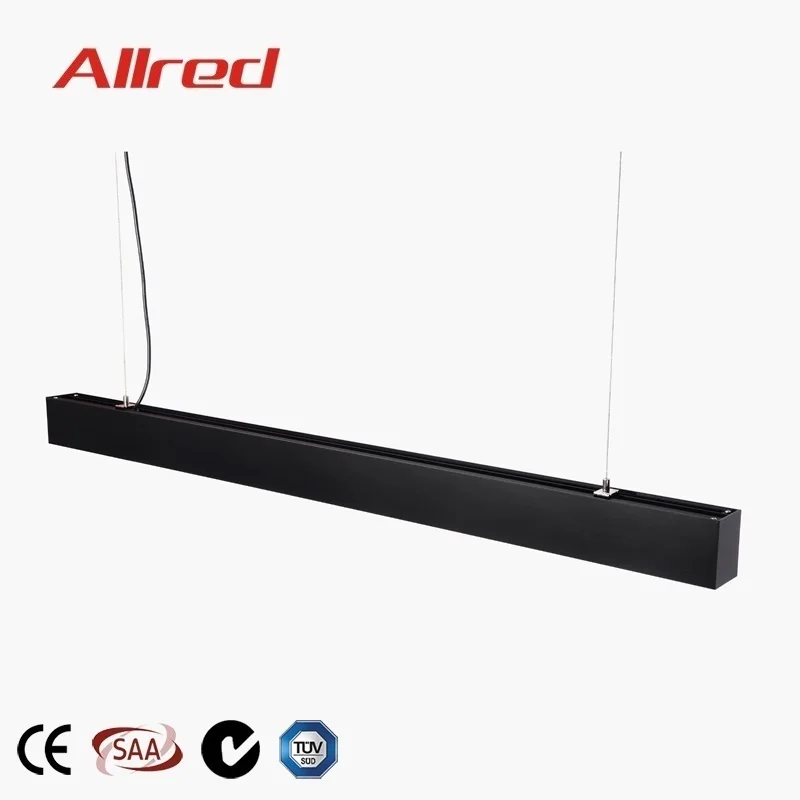 Industrial Lighting Modern Hanging Luminaire Lamp LED Batten Tube Linear Pendant Light