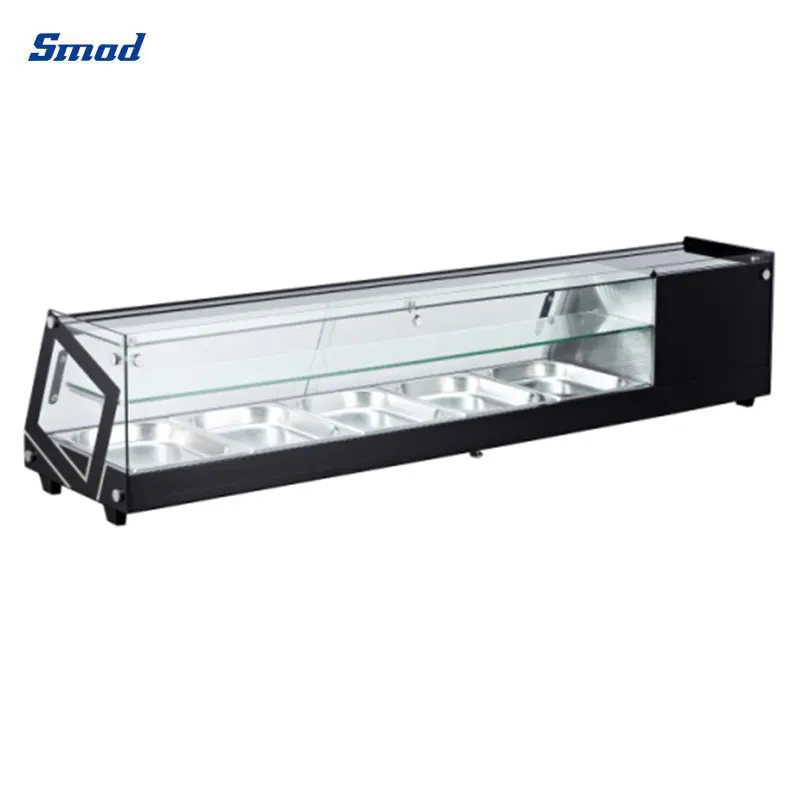 Single Layer Supermarket Cold Display Counter Display Cooler Top Sushi Showcase Refrigerator for Sale Ce