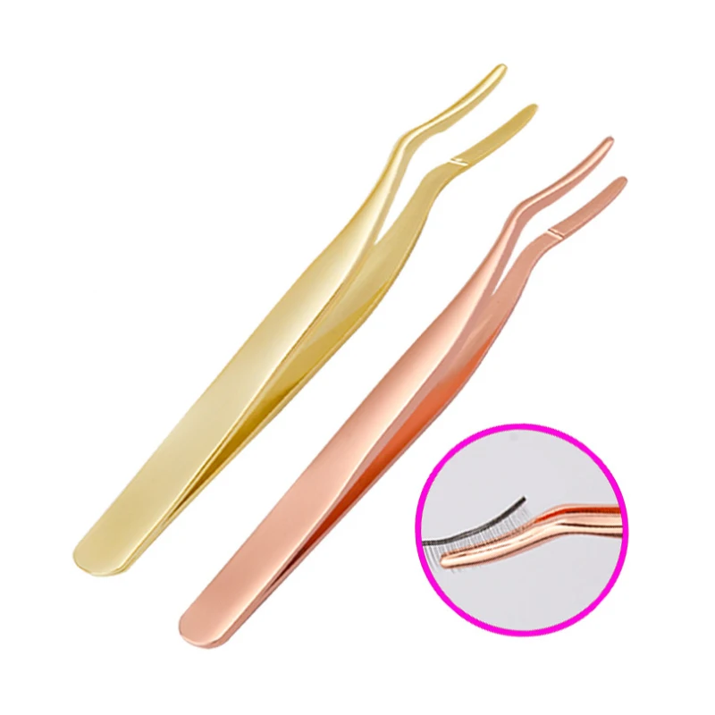 
Professional Curved Eyelashes Extension Tweezers Custom False Eyelash Applicator 