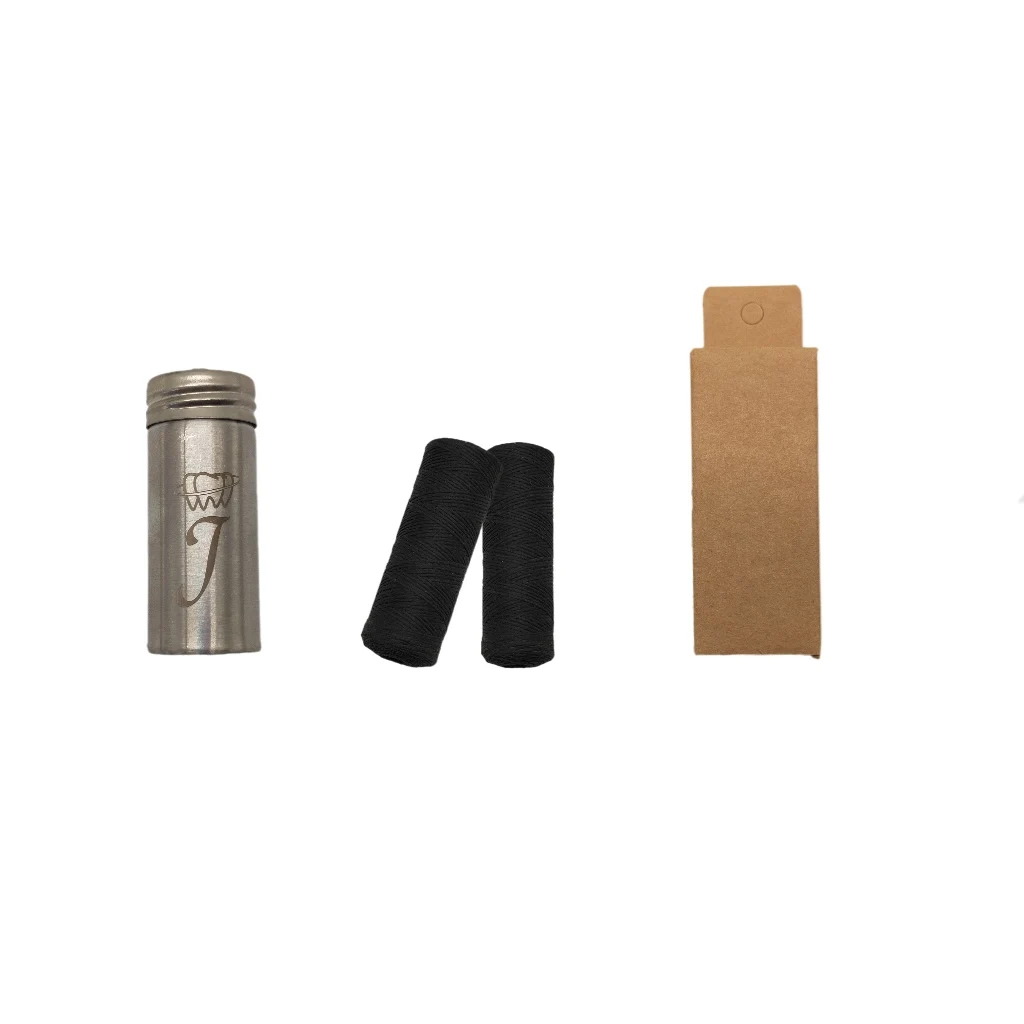200 Meters Fabulous Customizable Silver Stainless Steel Bottle-Held Bamboo Charcoal Dental Floss with Two Backup Cores