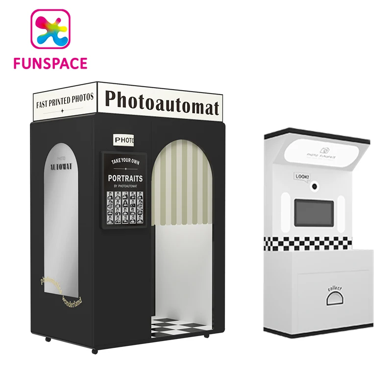 Funspace Shopping Mall Custom Shell Dslr Camera Photo Booth Host Machine Touch Screen Printer Selfie Photo Booth Kiosk