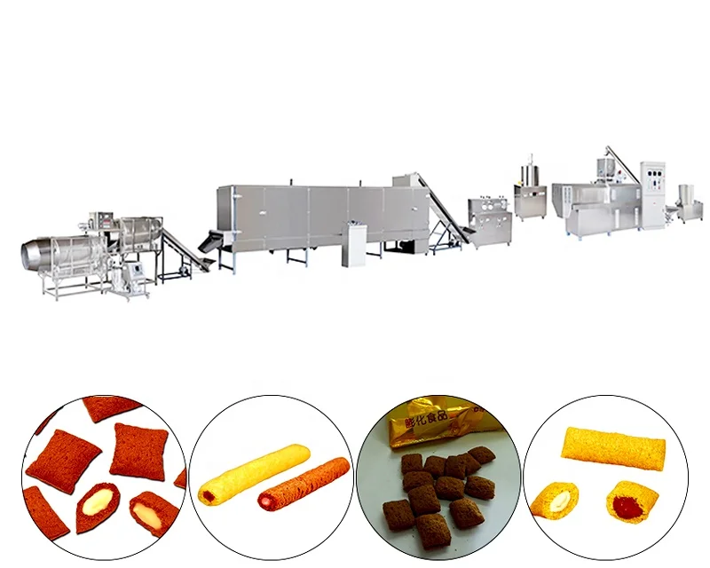 Automatic Corn Puff Snacks Maize Flakes Breakfast Cereals Cornflakes Cheese Ball Curls Kurkure Cheetos Making Processing Machine