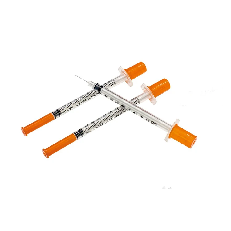 Wholesale Price Orange Disposable Insulin Syringe with Ultra Fine Needle u100  U40