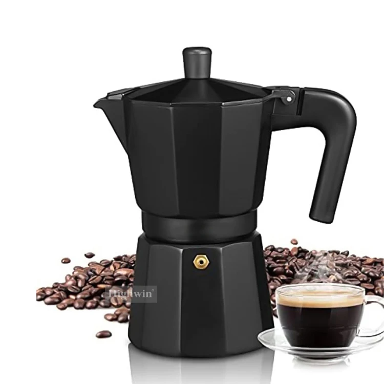 Кофейник черный Moka, 150 мл, 300 мл, кофеварка для эспрессо