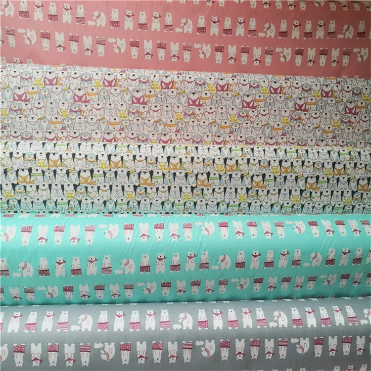 Bulk custom 100 flower floral design single knitted dress making twill 100% cotton stocklot 280gsm cut pieces fabric by the yard