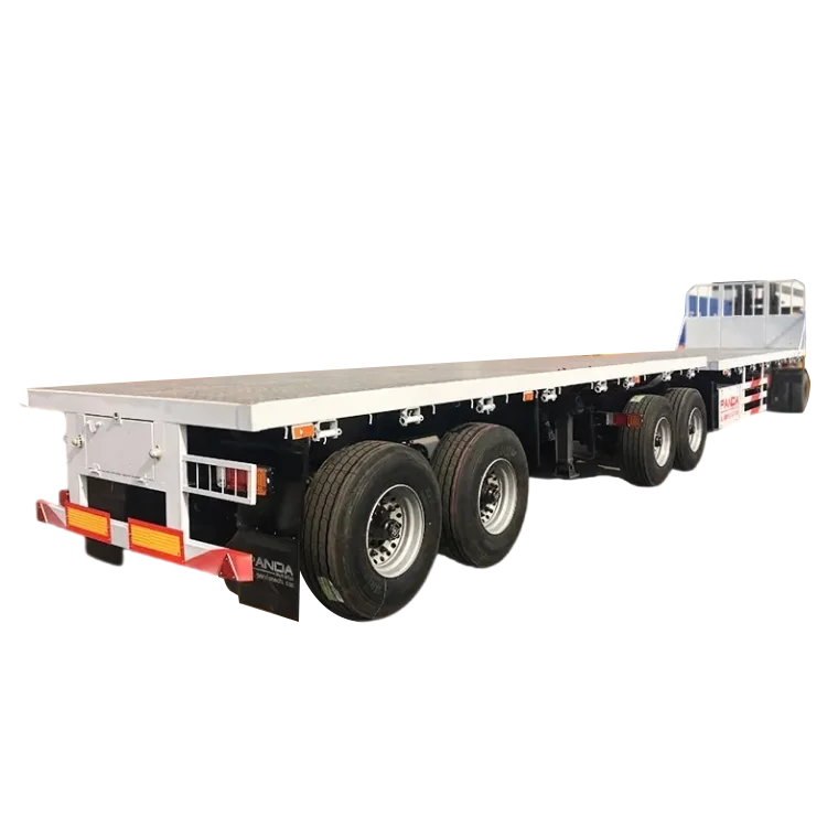 Flatbed Dump Trailer Heavy Duty 2 Axles 40ft 60ton Interlink Super Link Flatbed Semi Trailers for Sale Steel Trailer