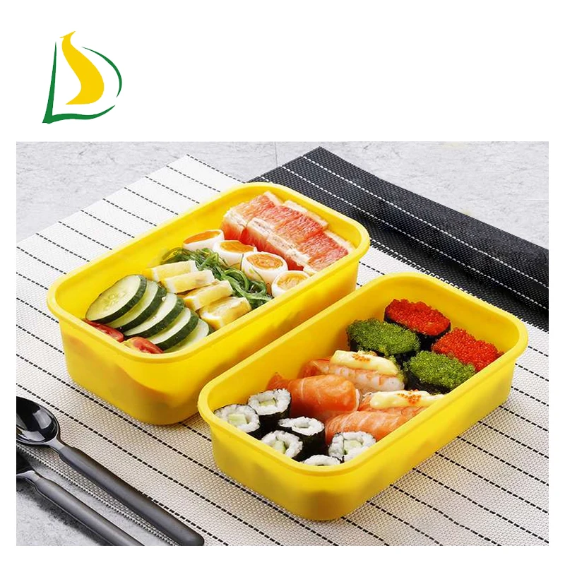 400ml Black Microwave Safe 1 Compartment Disposable Plastic Containers Lunch Box With Lids