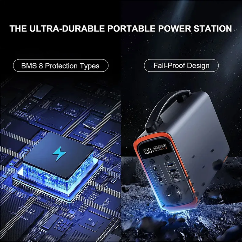 Solar Generator 200w 300w 500w 600w 1000w 2000w Outdoor PowerBank Portable Solar Power Station Lifepo4 Portable Power Station