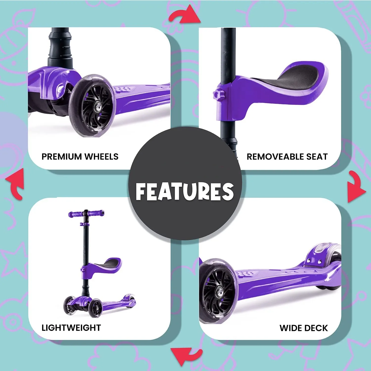 Wholesale Price Kick Scooter For Kids/ Music Foot Scooter For Children