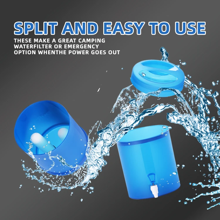 JEWIN 20L Gravity Water Filter Ceramic Water Purifier Activated Carbon Rod Drink Water Filter