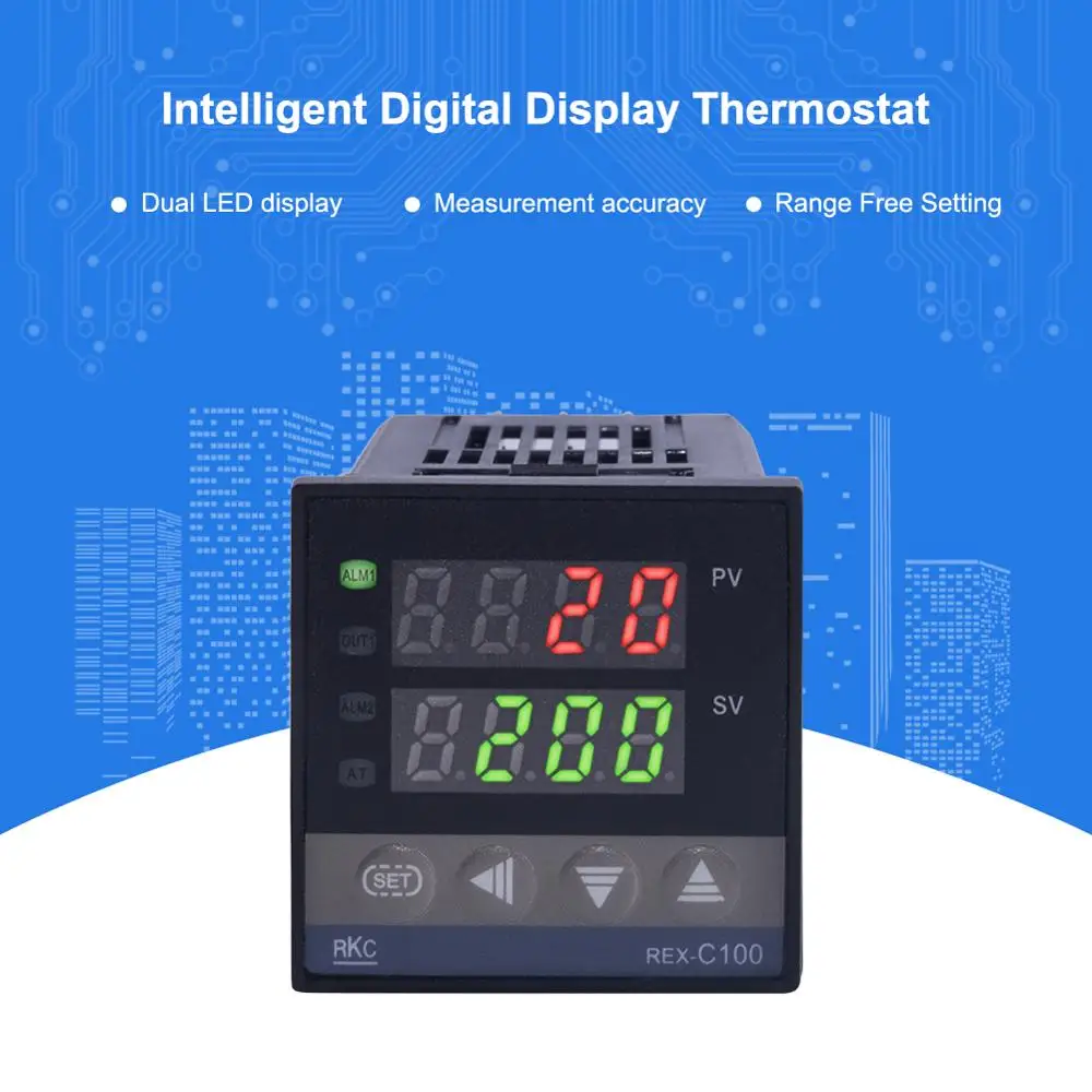 Thermostat intelligent RKC REX-C100 temperature controller  digital display adjustable switch