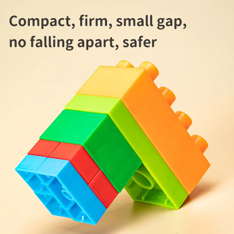 Classic Large Particle Building Blocks for Kids STEM Toy Building Bricks Set PVC Bag Unisex 180PCS Plastic Toy Car for Kids