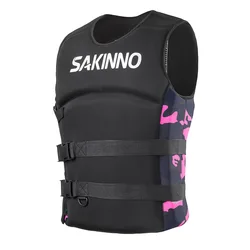 High end surfing rafting swimming fishing buoyancy vest neoprene rescue protection adult life jacket