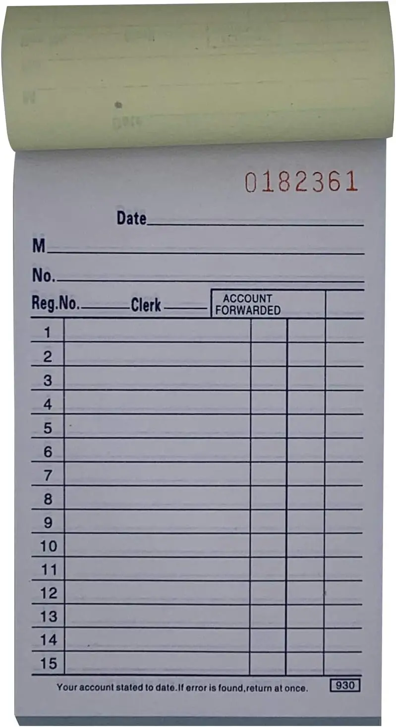 Factory Direct Invoice Customer Receipt Three Part Carbonless Forms A5 Invoice Book