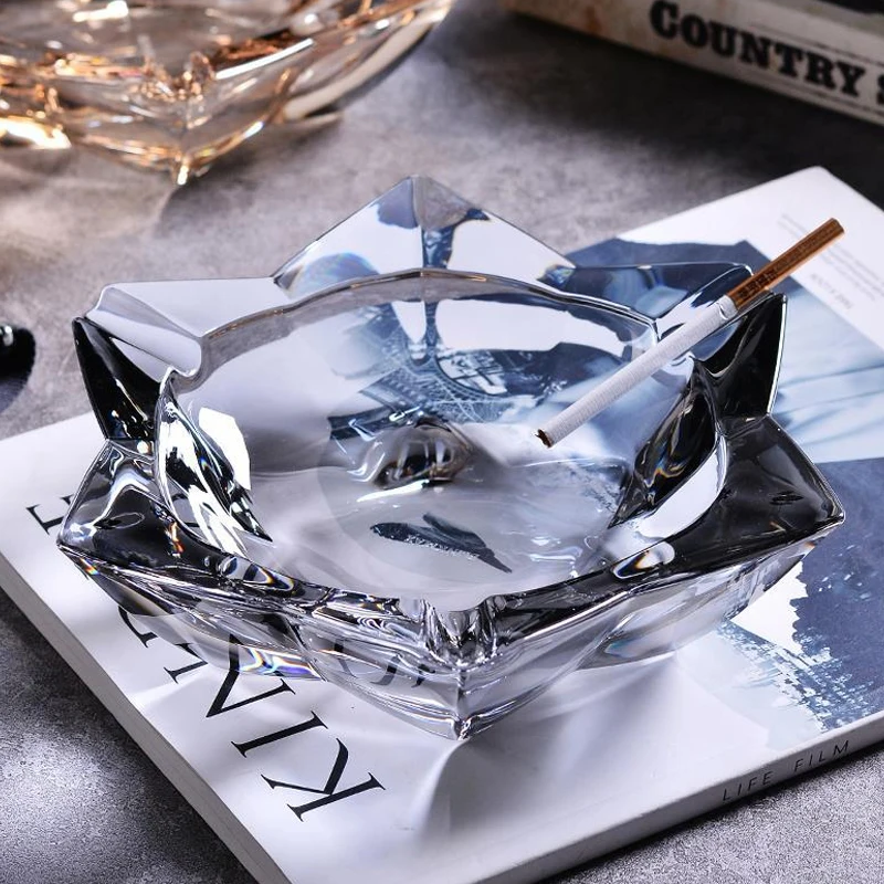 Instock Wholesale cohiba Ashtray Creative Hexagonal Design Custom Size logo Individually Packaged Color Box