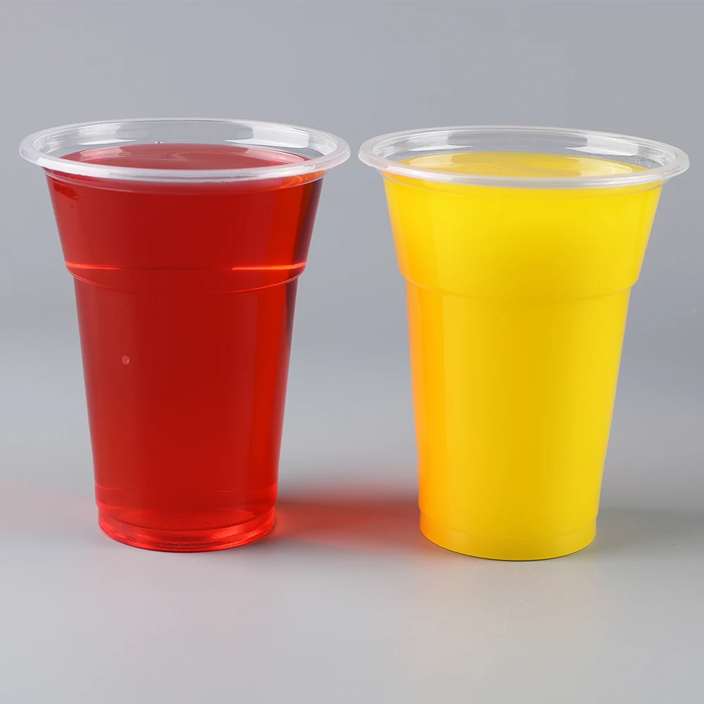 400ml 400P Disposable Clear Transparent PP Plastic Cup 14oz Single Wall Style for Bubble Boba Milk Tea Coffee 2000pcs per Carton