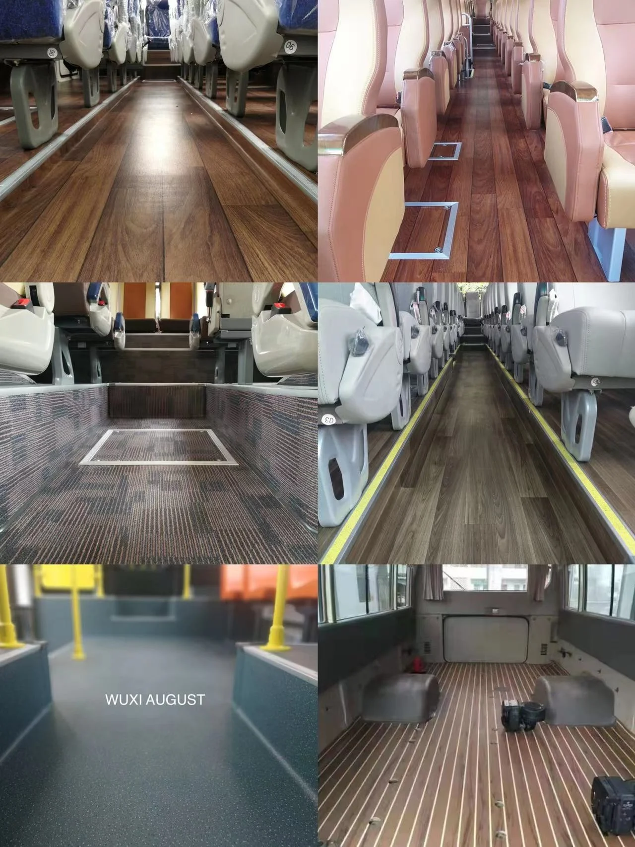 Gray pvc flooring for bus and coach interiors intercity bus flooring