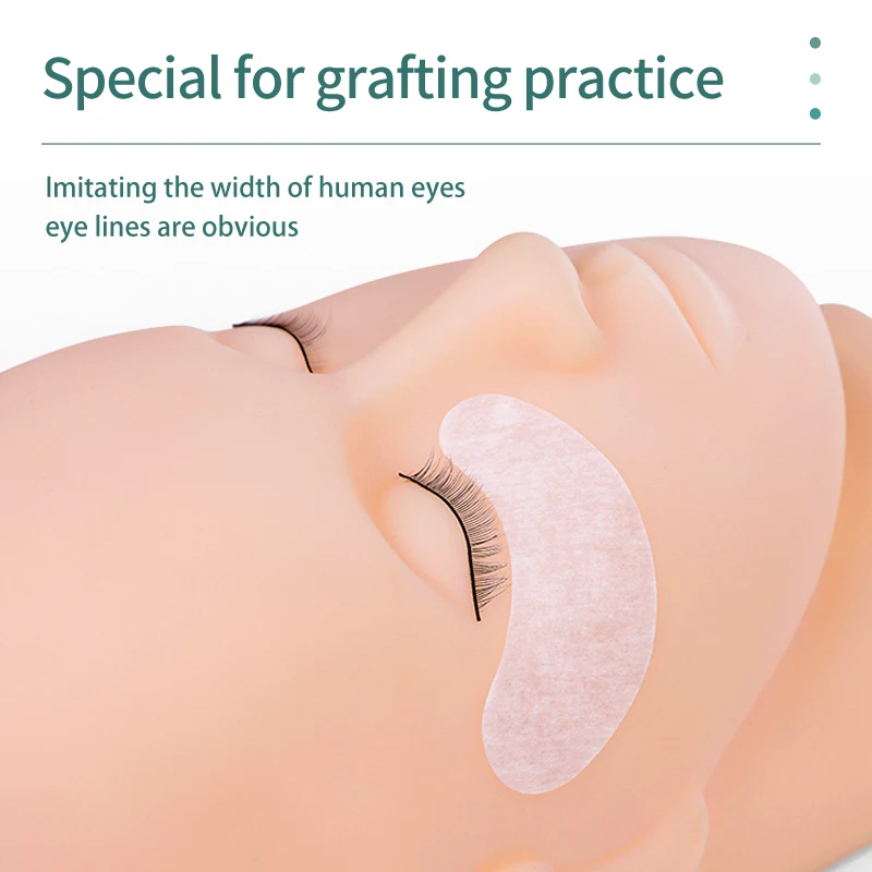 NATUHANA Soft And Easy Clean Super Quality Flat Practice Mannequin Head For Eyelash Extension Silicone Model Head