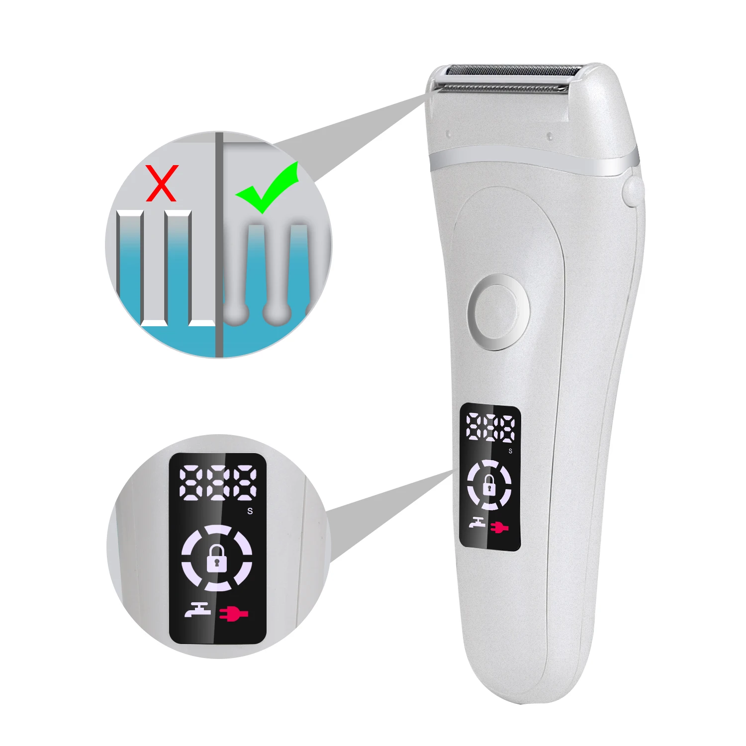 Home Use Body Shaver Electric Shaver for Women Hair Removal Electric Contored for Underarms Legs Lady Shavers Household CE ROHS