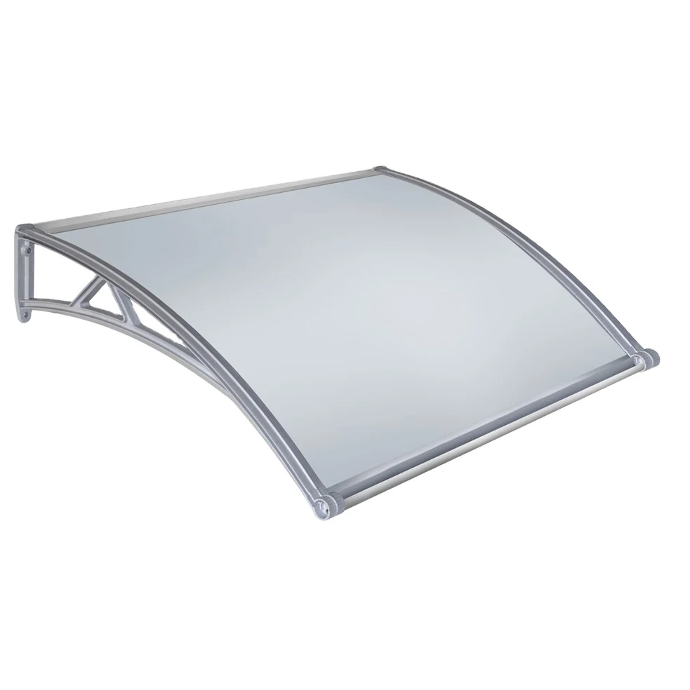 Competitive price Awning Bended Design For Noise Reduction PP Bracket Polycarbonate Door Canopy Awning