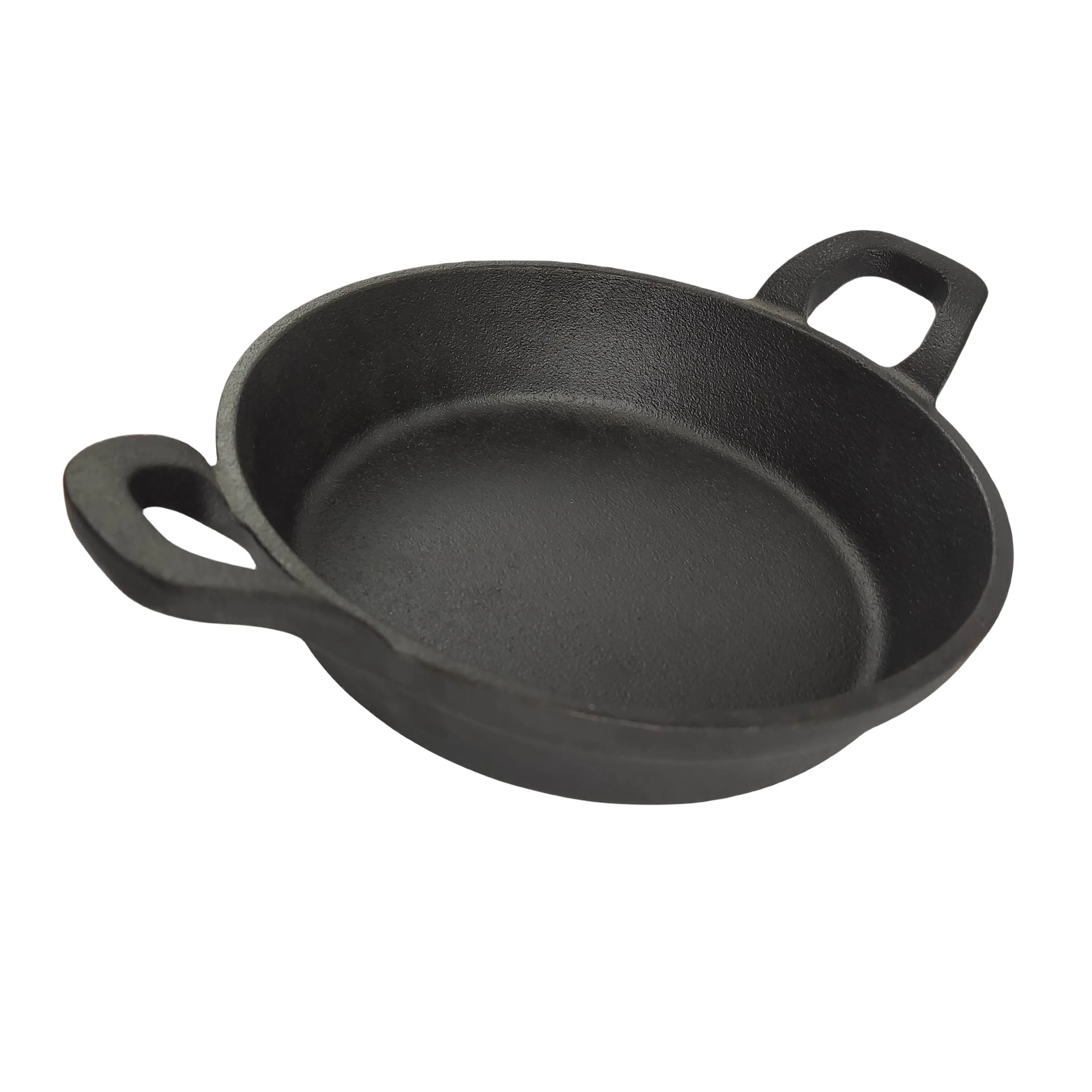 Pre-Seasoned Large Mini Serving Dish Round Pan Kitchenware Frying Pan Oval Shape Cast Iron Sizzle Platter Fajita Pan