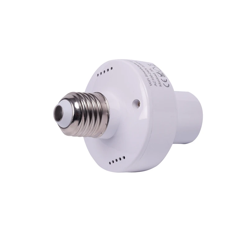 White Style Color Screw Wifi Smart Lamp Bulb Holder, Smart Holder For Bulb, Smart Dimmer SwitchTuya Smart Light Holder