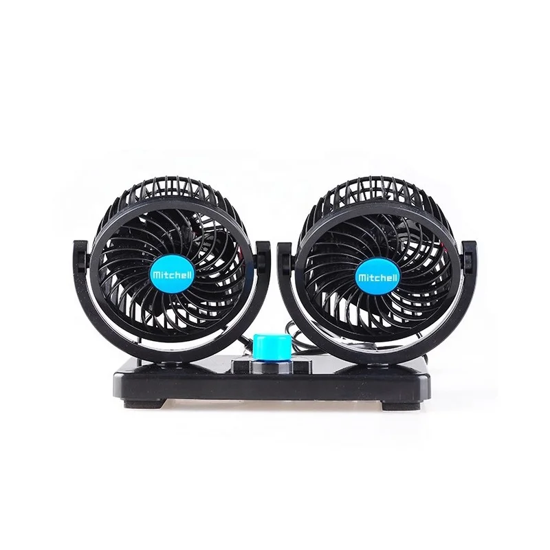 Mitchell автомобильного вентилятора, работающего на постоянном токе 12 В в аксессуары для автомобильного интерьера, двойной головкой Электрический вентилятор для грузовика