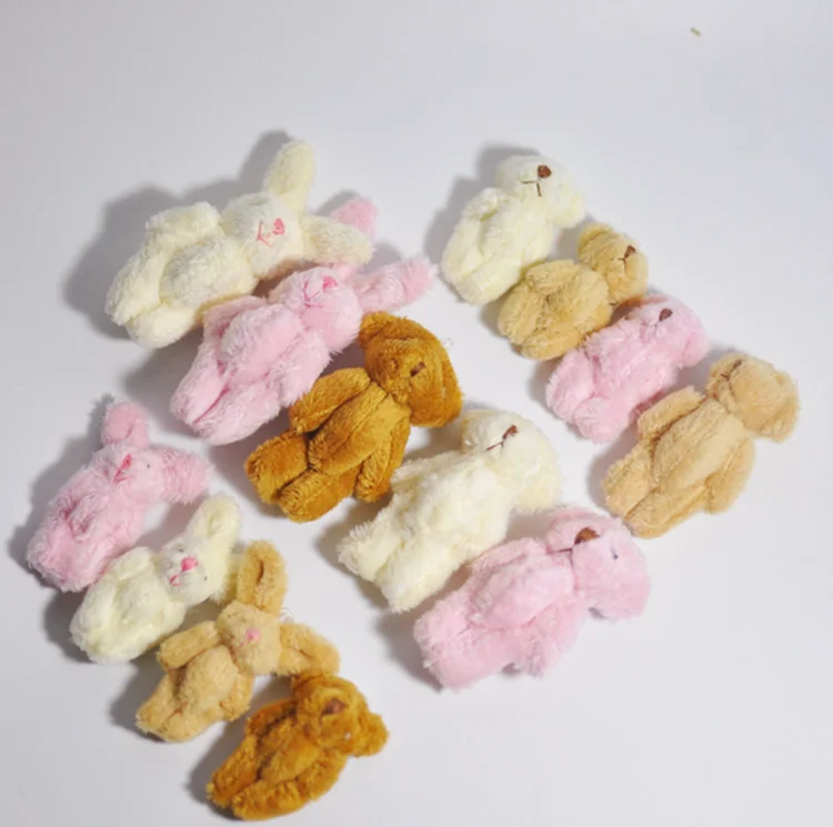 Custom gifts bag soft cute mini plush animal bear rabbit toy