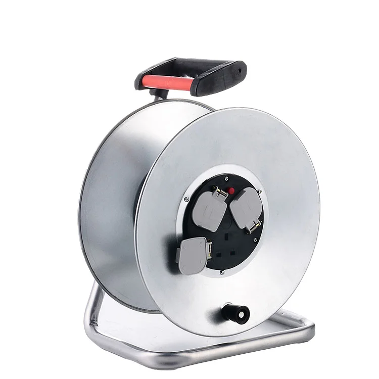 Factory Direct Sale Universal Heavy Duty Socket Retractable Spring Loaded Cable Reel