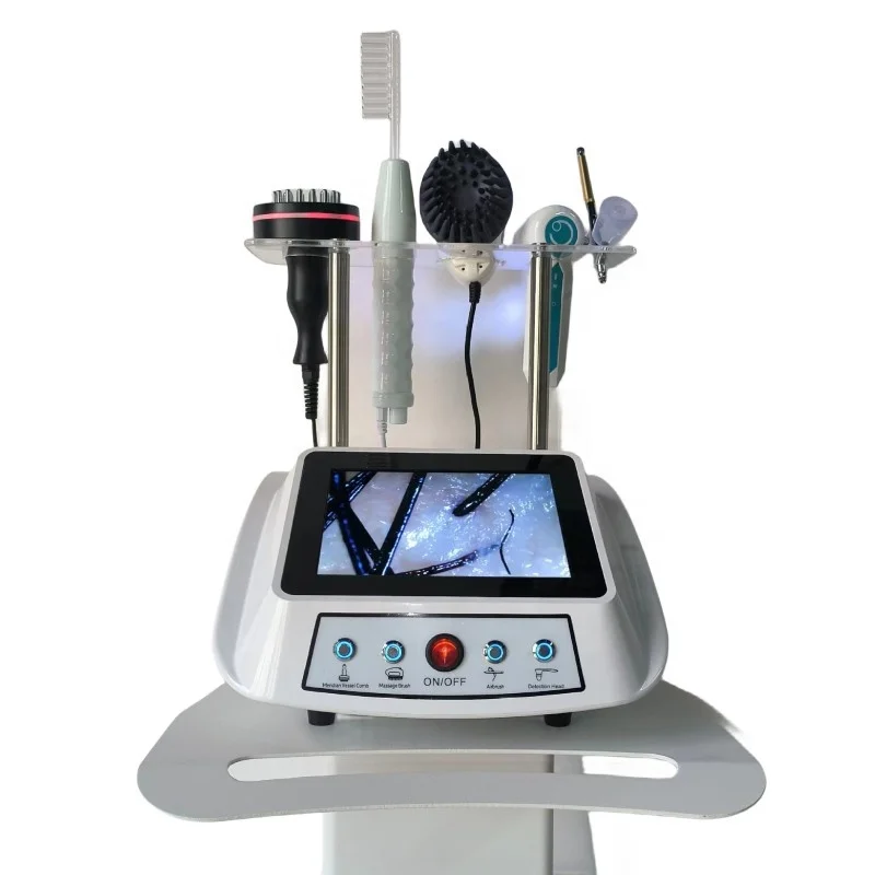 5 In 1 Professional Hair Scalp Treatment Scalp Massager With Hair Follicle Detection Analysis Hair Regrowth Machine