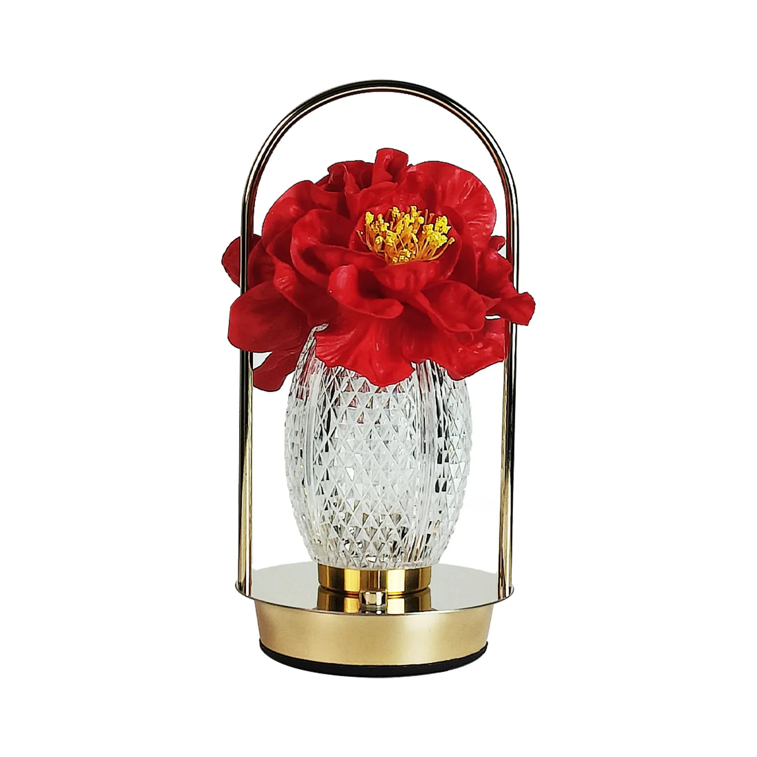 LED Table Lamp Minimalist Design Moving Sand flower-shape  Deep Sea Flowing Sand Frame for Bedroom Room Decor