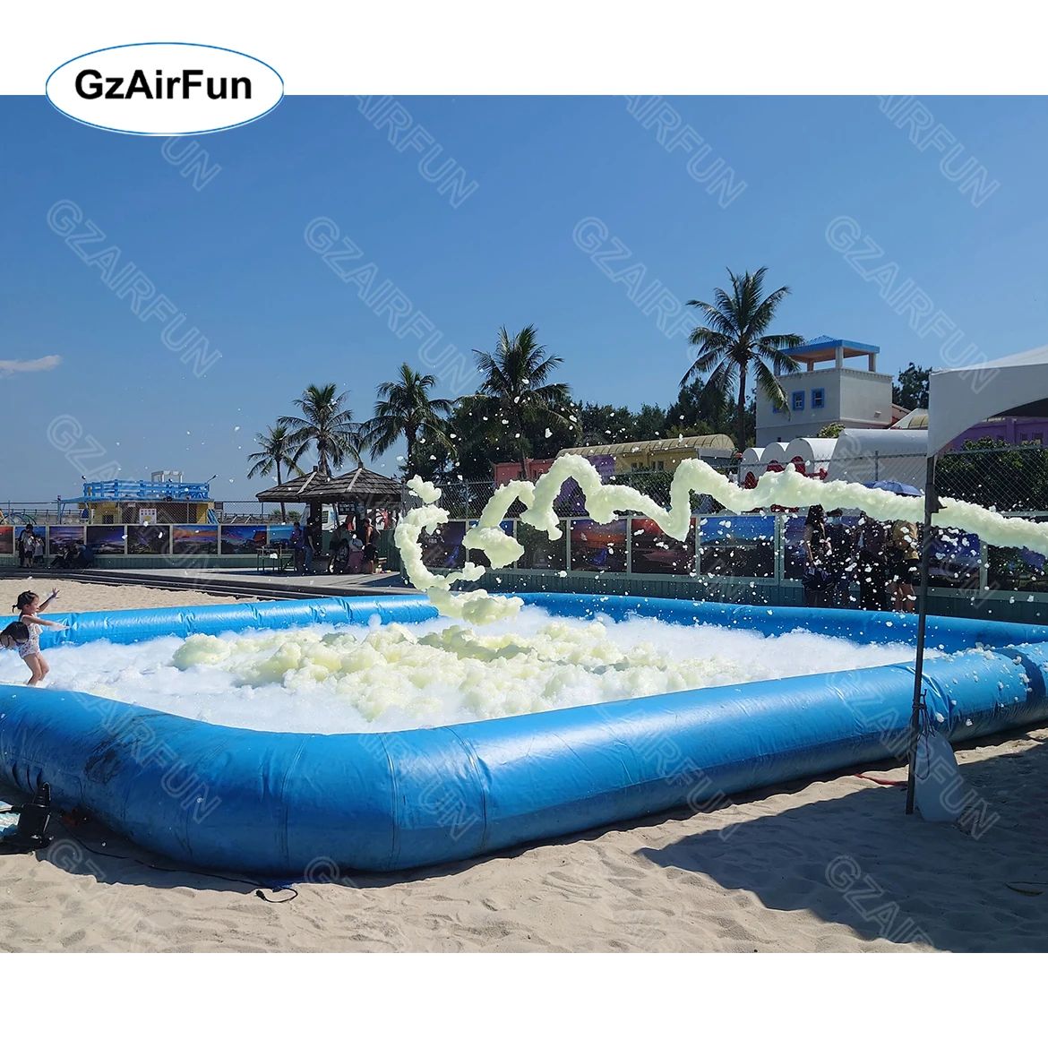 Factory Custom Outdoor Above Ground Swimming Pool Kids Inflatable Foam Pit Water Park Pool Roller Inflatable Pool