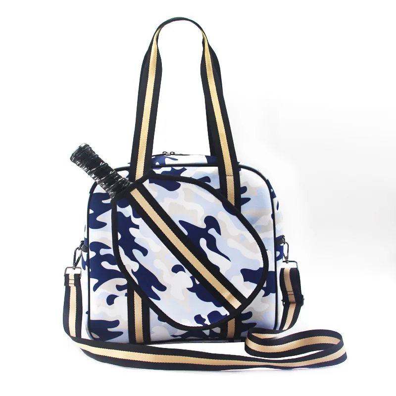 Custom Portable Waterproof Sport Paddle Tennis Racket Sling  Pickleball Bag Neoprene  for Men Women