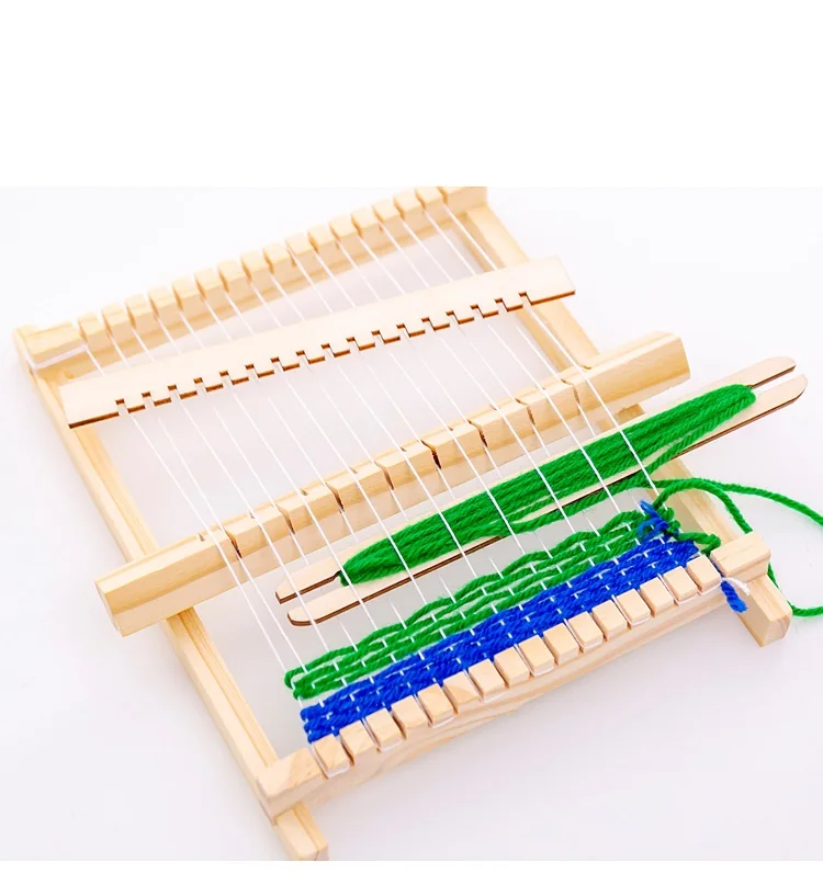 2023   Hot Sale Kids Diy Wooden blankets New creative games Weaving Loom wooden toy for child play games