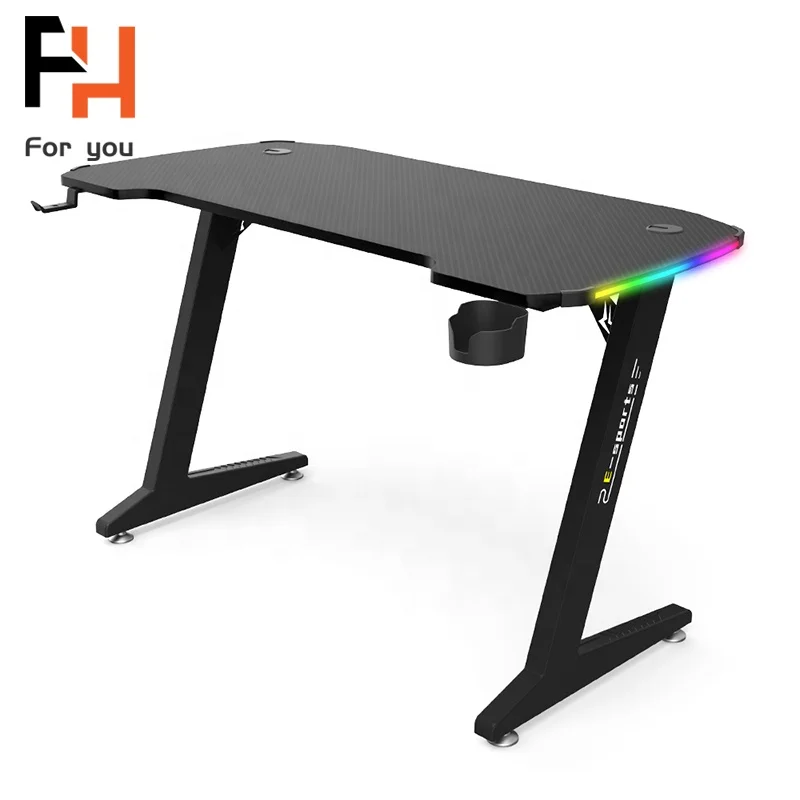 rgb lighting game pc set up racing style gaming computer desk