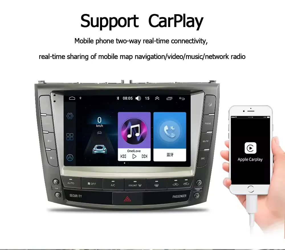 For Lexus IS IS300 IS200 IS250 IS350 2005 - 2013 Android Screen Car Radio Central Multimedia Player GPS AutoStereo