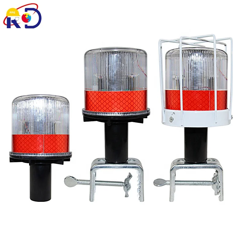 LED solar energy traffic cone warning light