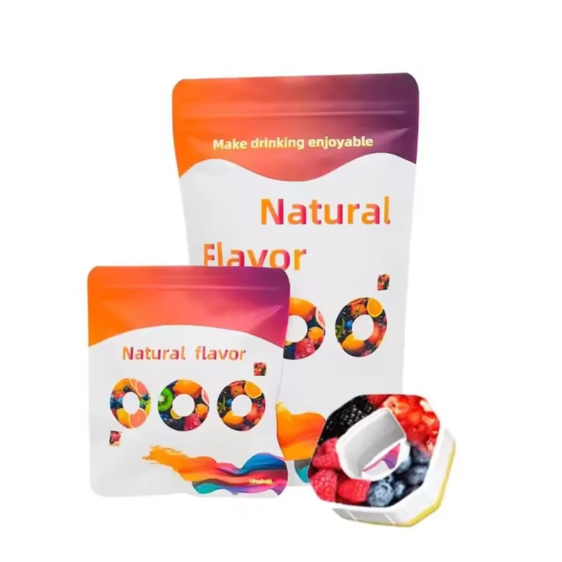 Hot Sale Fruit Flavored Ring Water Bottle Fragrance Pods with Sweet Smaken Scent for Air Drink Bottle Enhancement