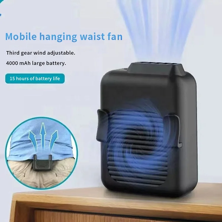 Rechargeable Fan 77*36*101mm 5V Hanging Usb Charger air Cooling Waist Mini Fan