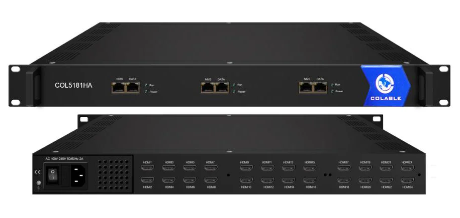 digital tv broadcast iptv 1080p Encoder 24 channels HD Cable TV Digital IP Stream ASI Audio  Video Encoder COL5181HA