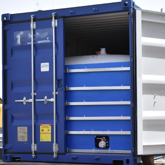 Flexitank flexi bag in 20ft container for latex plasticizer lubricant oil second-hand oil diesel grinding aid