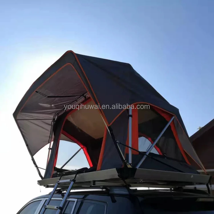 YOUQI Outdoor 2-3 Person Waterproof Hydraulic Auto Pole Oxford Cloth Travelling Foldable Car Camping Soft Shell Roof Top Tent