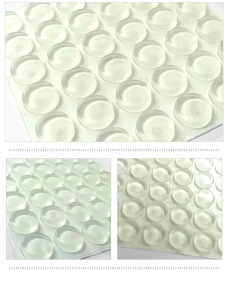 10mm to 25mm column shape Self Adhesive Clear Cupboard Door Drawer Bumpers for Kitchen Cabinets Cutting Boards Picture Frames