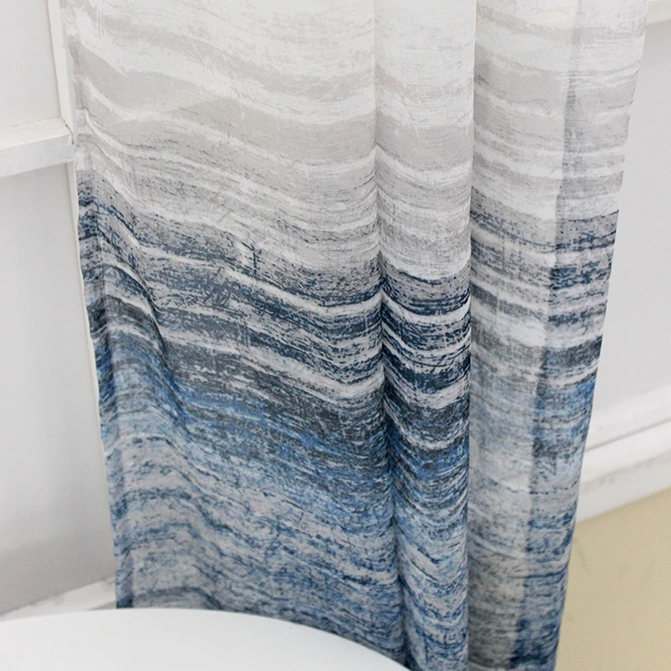 Perspective Leaves European and American style Custom Window Printing Curtain