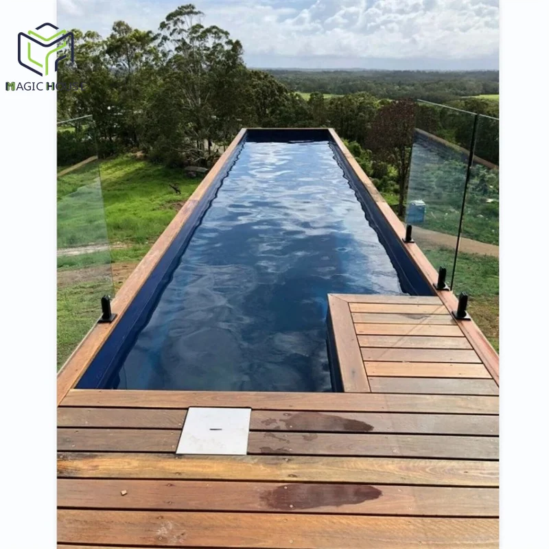 Magic House customized color 20ft 40ft container pool with equipments options pool container