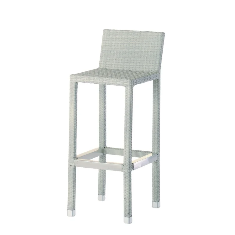 
Commercial Contract TOPHINE CHINA Furniture Wholesale Contemporary Wicker Woven White Bar Stools 