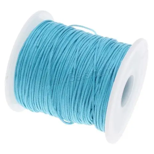 Wholesale fashion jewelry making findings Waxed Cotton Cord with plastic spool 1mm Approx 70m/Spool 1313972